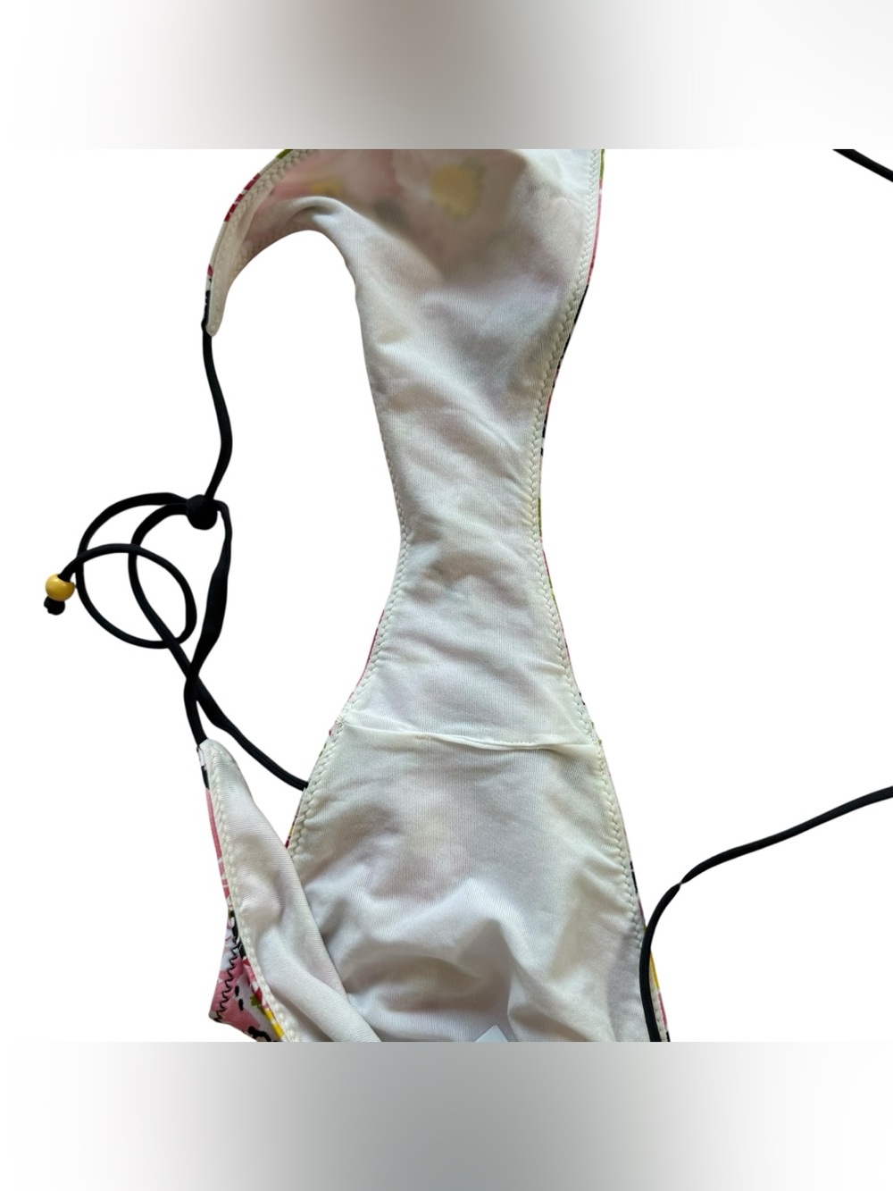 Stella McCartney Pink Yellow Floral Tie-Side Bikini Bottom XS - Picture 6 of 7
